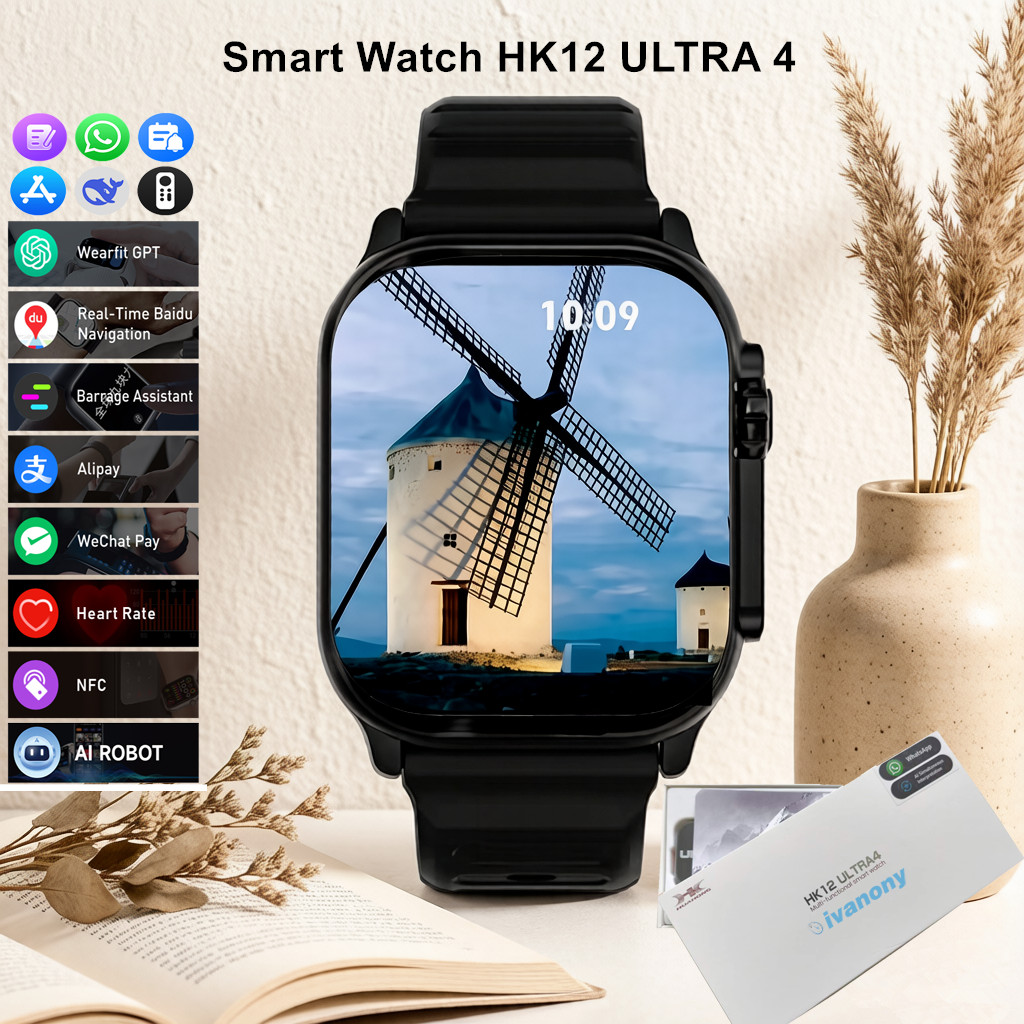 Smartwatch Watch Whatsapp - Smartwatch HK12 Ultra 4 con Supporto