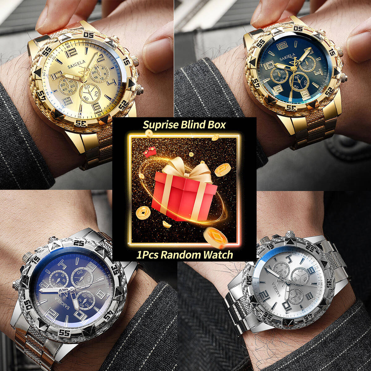 Analog Quartz Watch - 1PC Sorpresa Mistero Orologio Cieco Box-Uomini