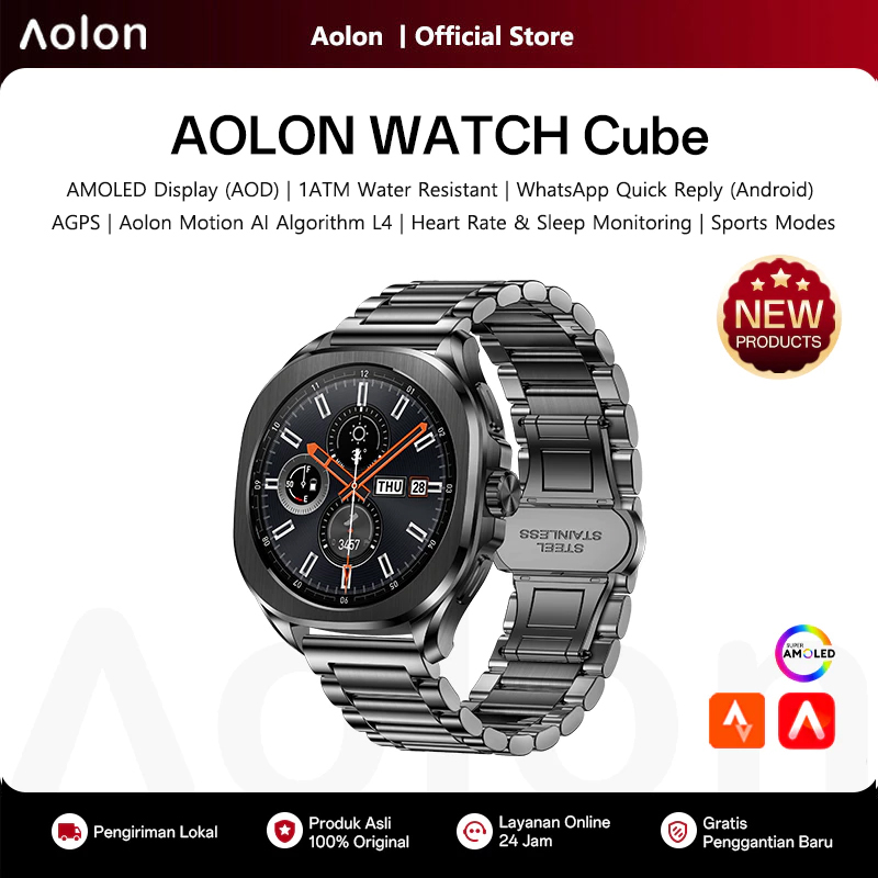 Aolon Cube Smartwatch con Sche - Smartwatch Watch Whatsapp recensione e prezzo