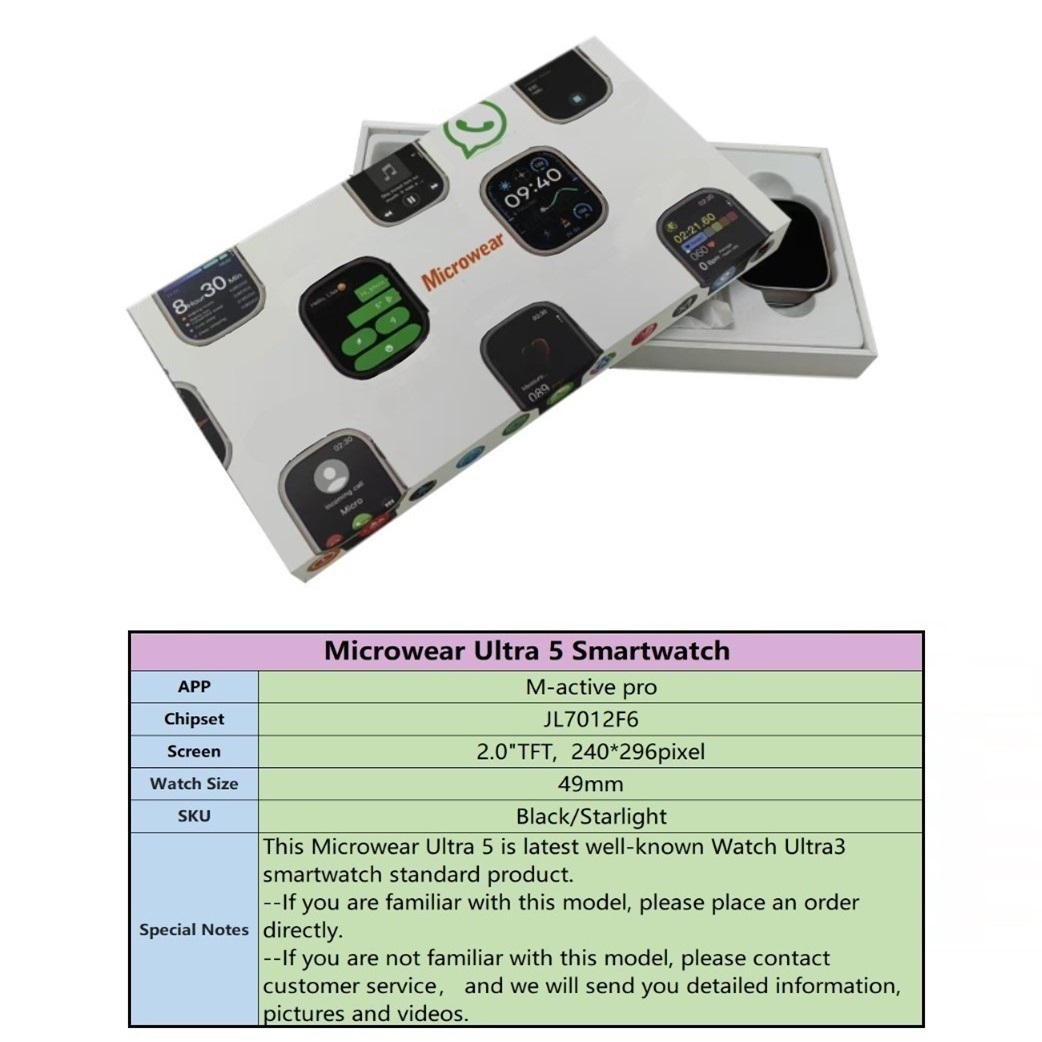 Smartwatch Microwear Ultra5 co - Smartwatch Watch Whatsapp recensione e prezzo