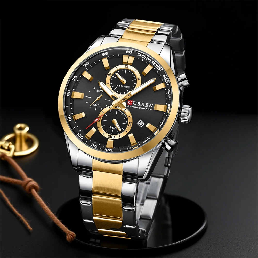 CURREN Casual Quarzo Crono Oro - Analog Quartz Watch recensione e prezzo